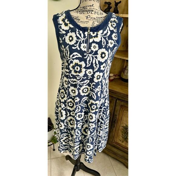 Liz & Co 100% Cotton Floral Dress - Picture 1 of 9